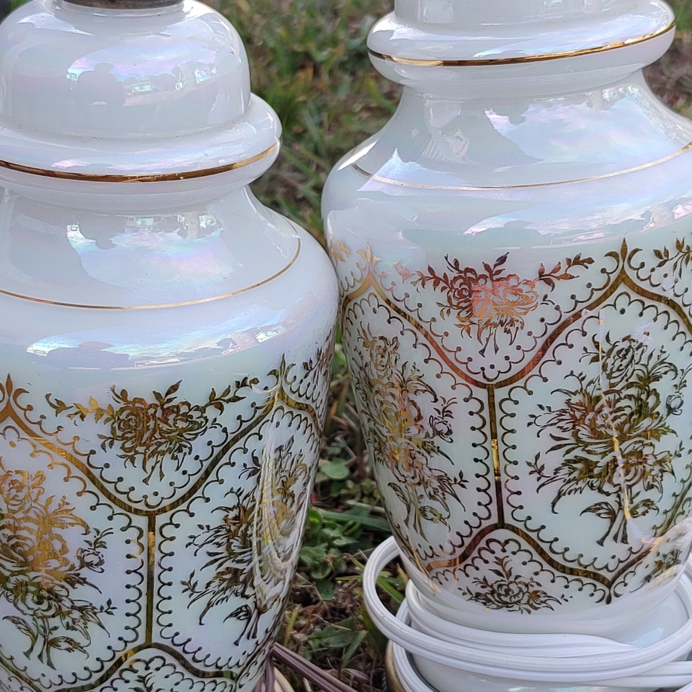 Antique French Lamp Set - RARE! - Picture 2 of 8